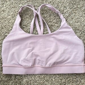 Lulu sports bra. Light pink